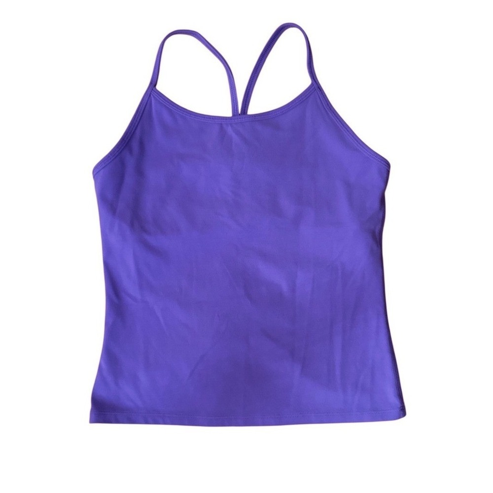 Ivivva Girl‎ Purple Strappy Racerback Ruched Back Athletic Tank Top Size L